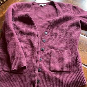Maroon madewell cardigan